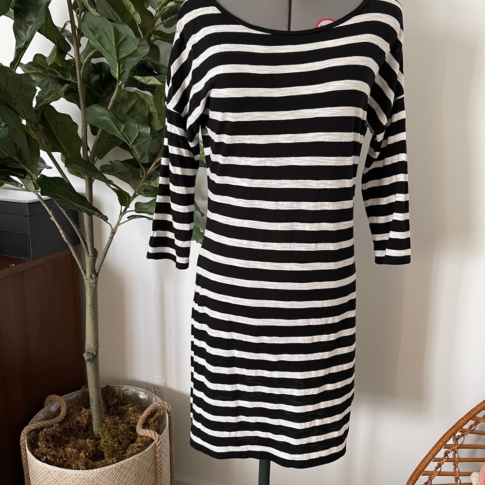 Express Striped Cotton Midi Dress